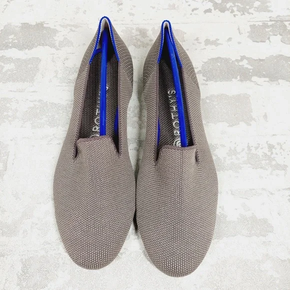 NEW Rothy's The Loafer Mocha Knit Round Toe Slip On Loafers F717